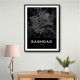 Baghdad City Map - Black Baghdad City Map - Black