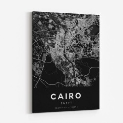 Cairo City Map - Black