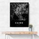 Cairo City Map - Black