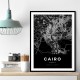 Cairo City Map - Black