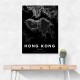 Hong Kong City Map - Black