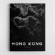 Hong Kong City Map - Black