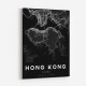 Hong Kong City Map - Black