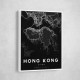 Hong Kong City Map - Black