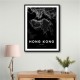 Hong Kong City Map - Black