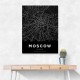 Moscow City Map - Black