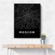 Moscow City Map - Black