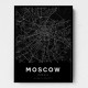 Moscow City Map - Black Moscow City Map - Black