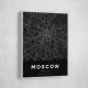Moscow City Map - Black Moscow City Map - Black