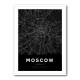 Moscow City Map - Black Moscow City Map - Black