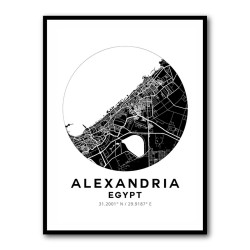 Alexandria Map Round