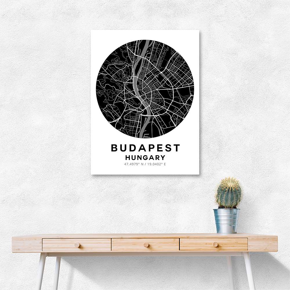 Budapest Map Round Budapest Map Round