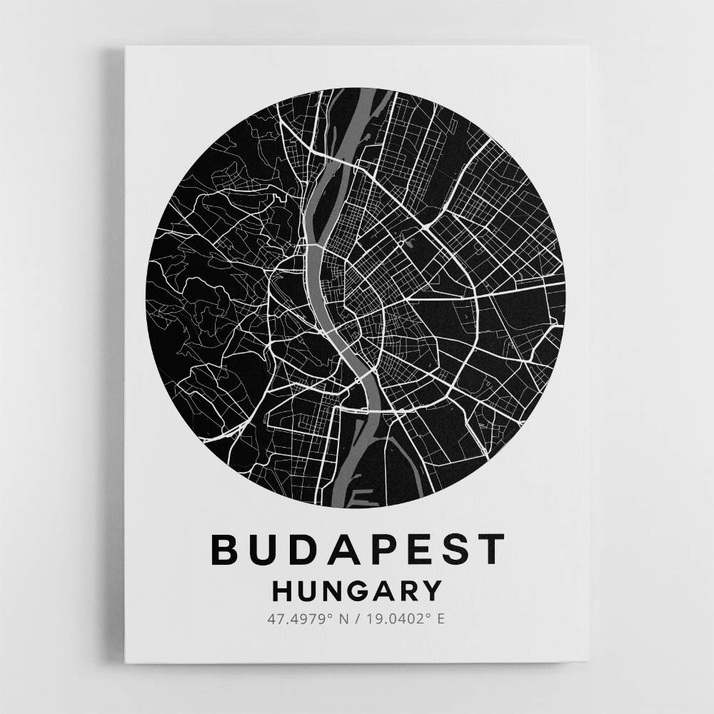 Budapest Map Round Budapest Map Round