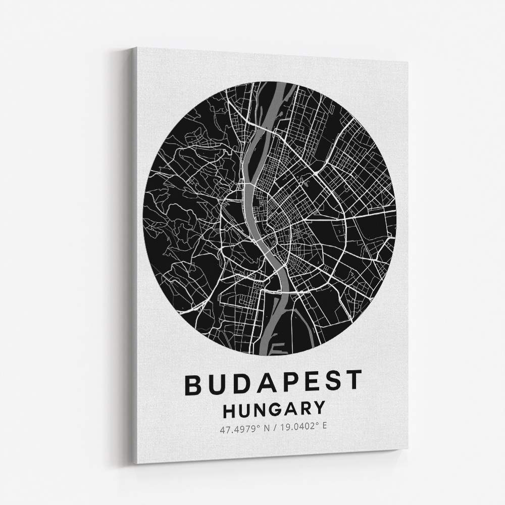 Budapest Map Round Budapest Map Round