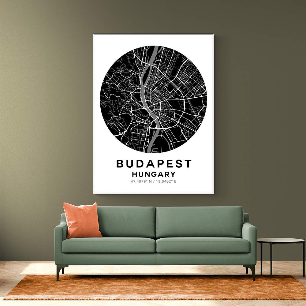 Budapest Map Round Budapest Map Round