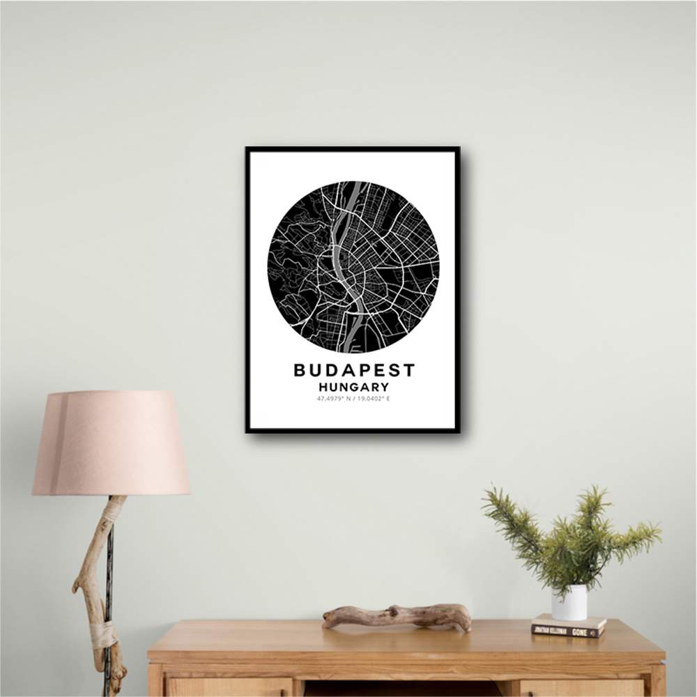 Budapest Map Round Budapest Map Round