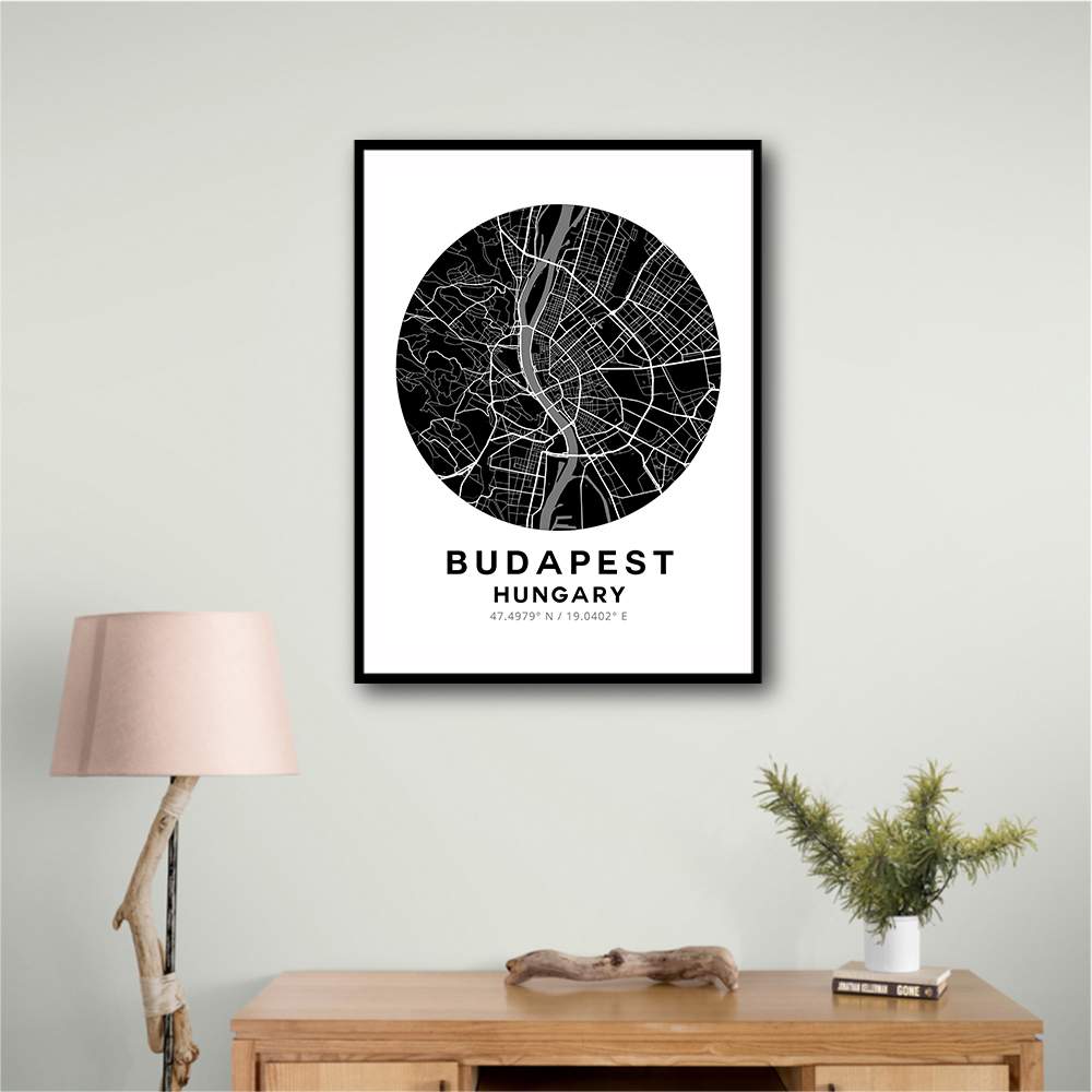 Budapest Map Round Budapest Map Round