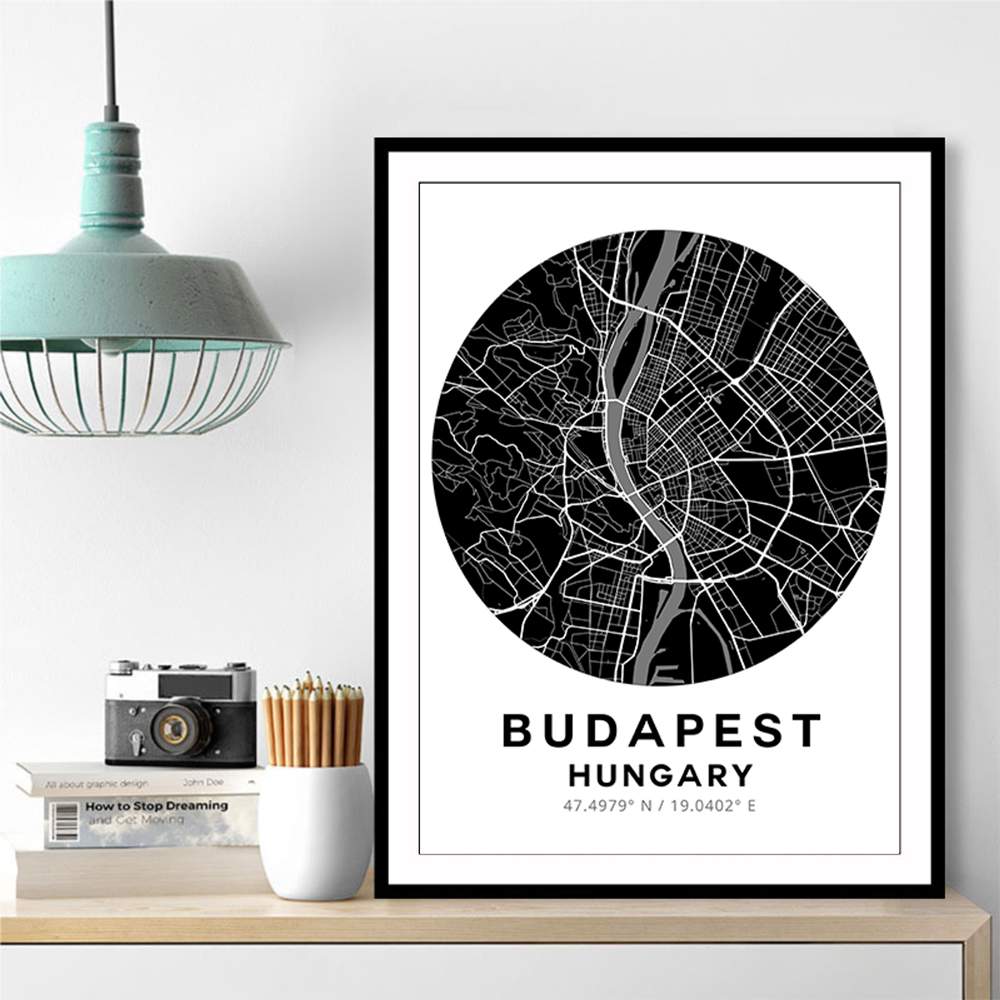Budapest Map Round Budapest Map Round