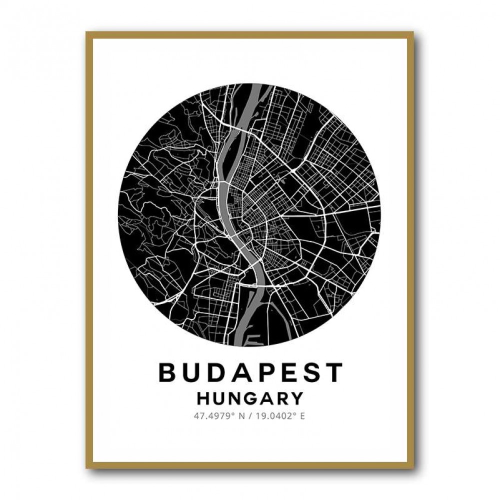 Budapest Map Round Budapest Map Round