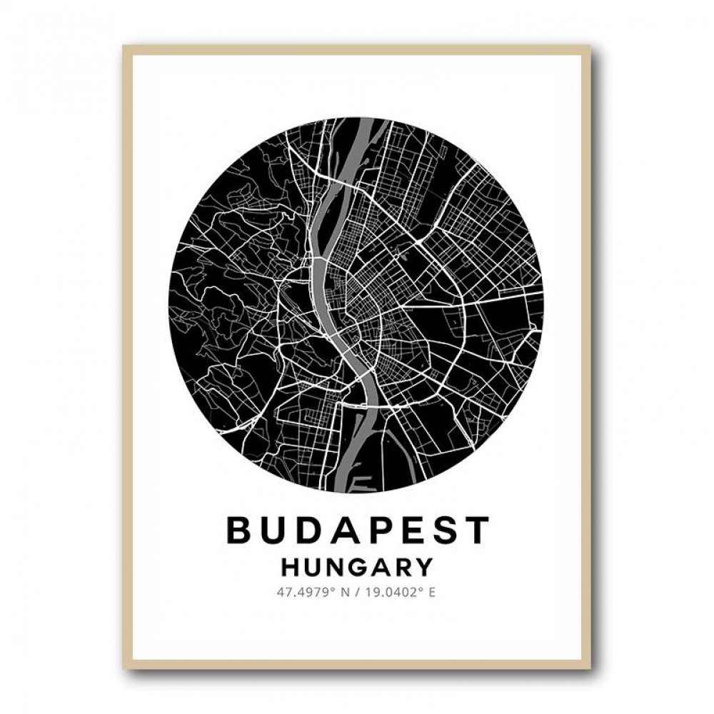Budapest Map Round Budapest Map Round