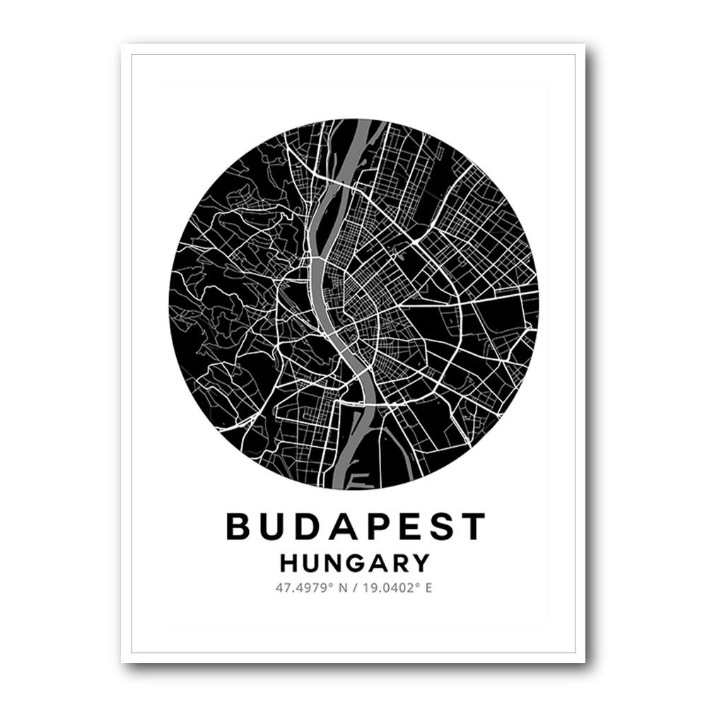 Budapest Map Round Budapest Map Round