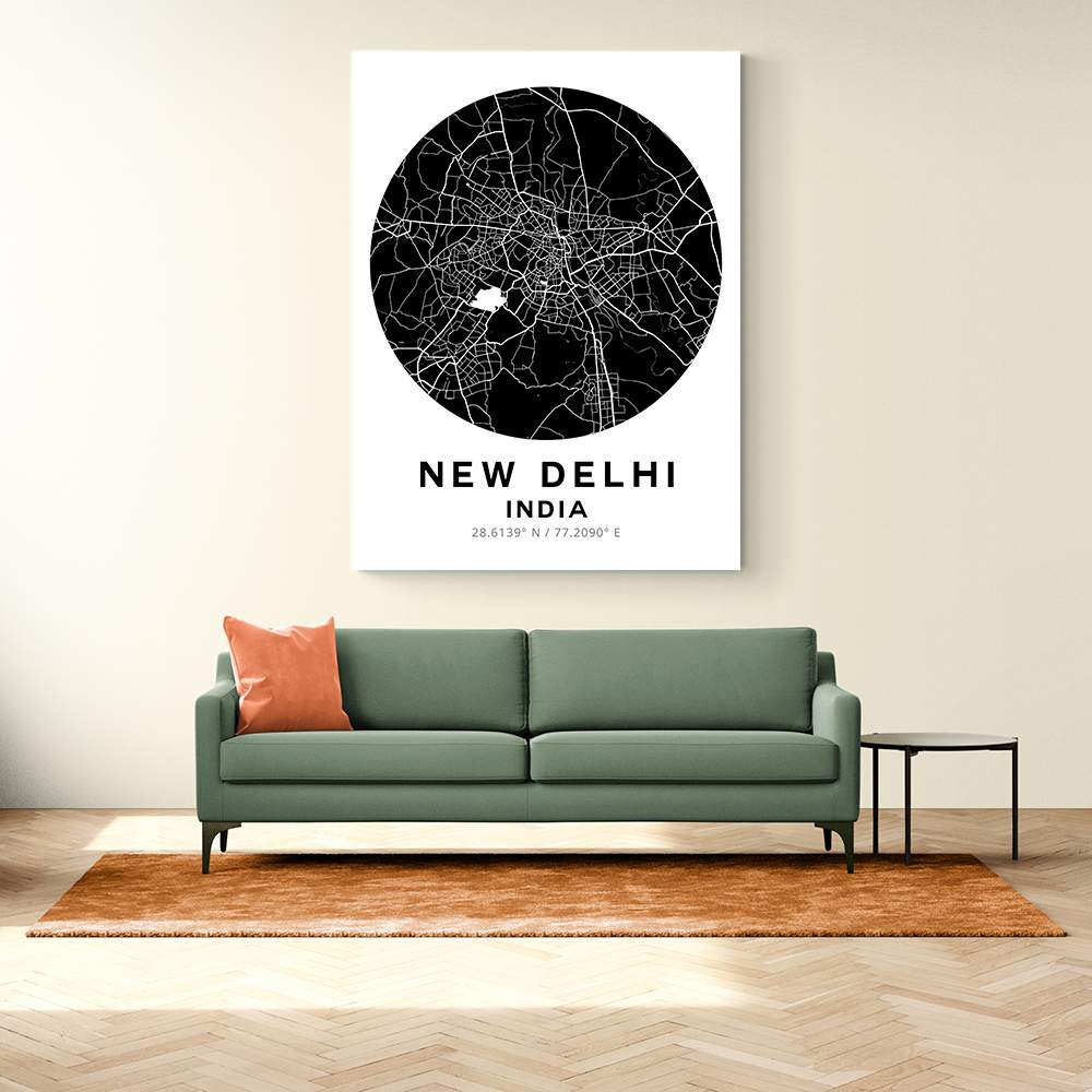 New Delhi Map Round New Delhi Map Round