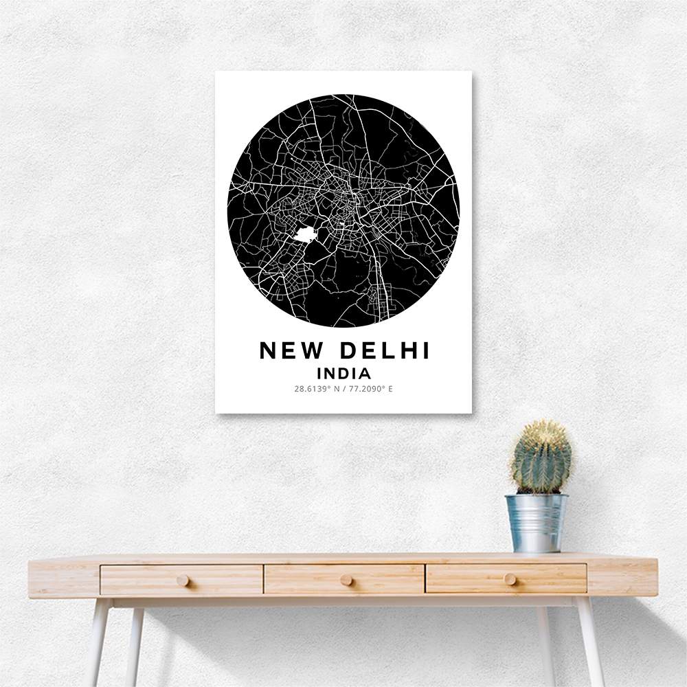 New Delhi Map Round New Delhi Map Round
