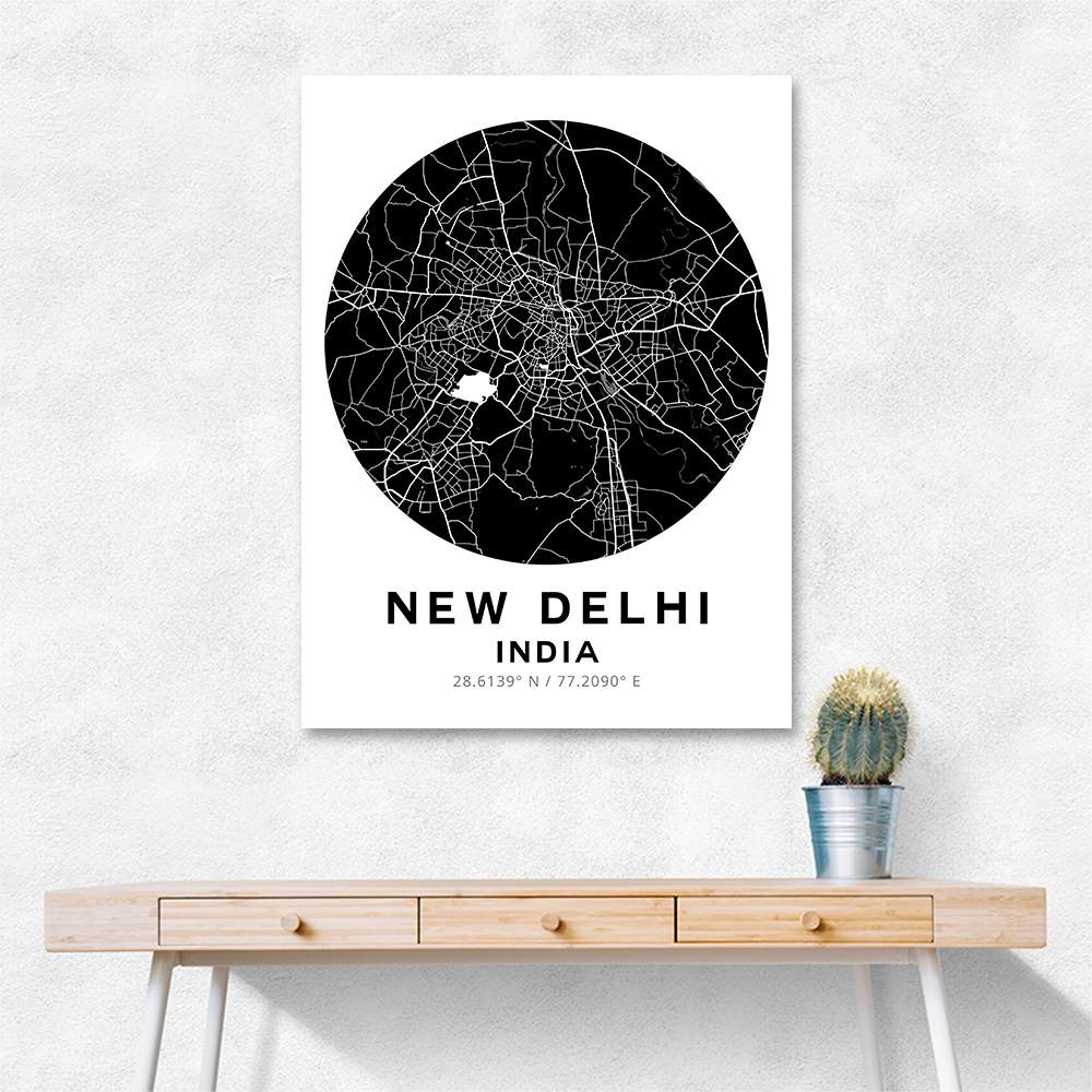 New Delhi Map Round New Delhi Map Round