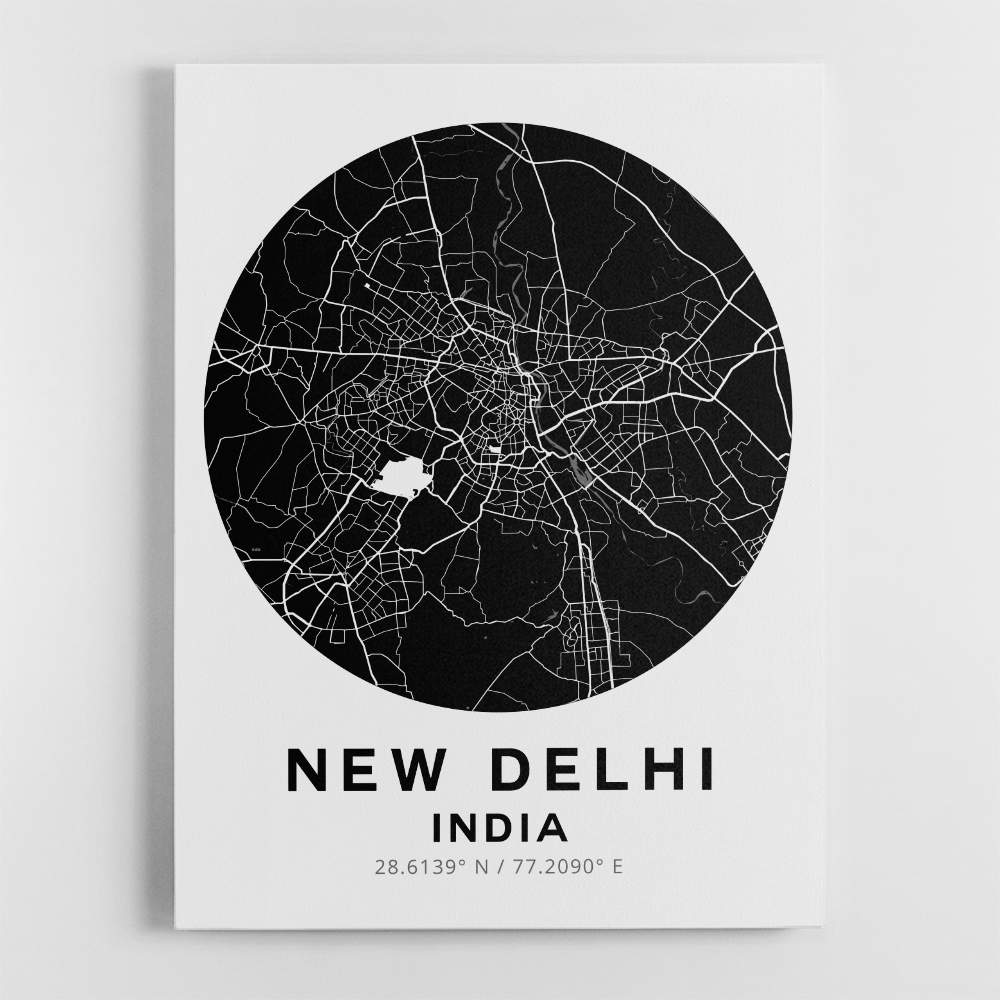 New Delhi Map Round New Delhi Map Round