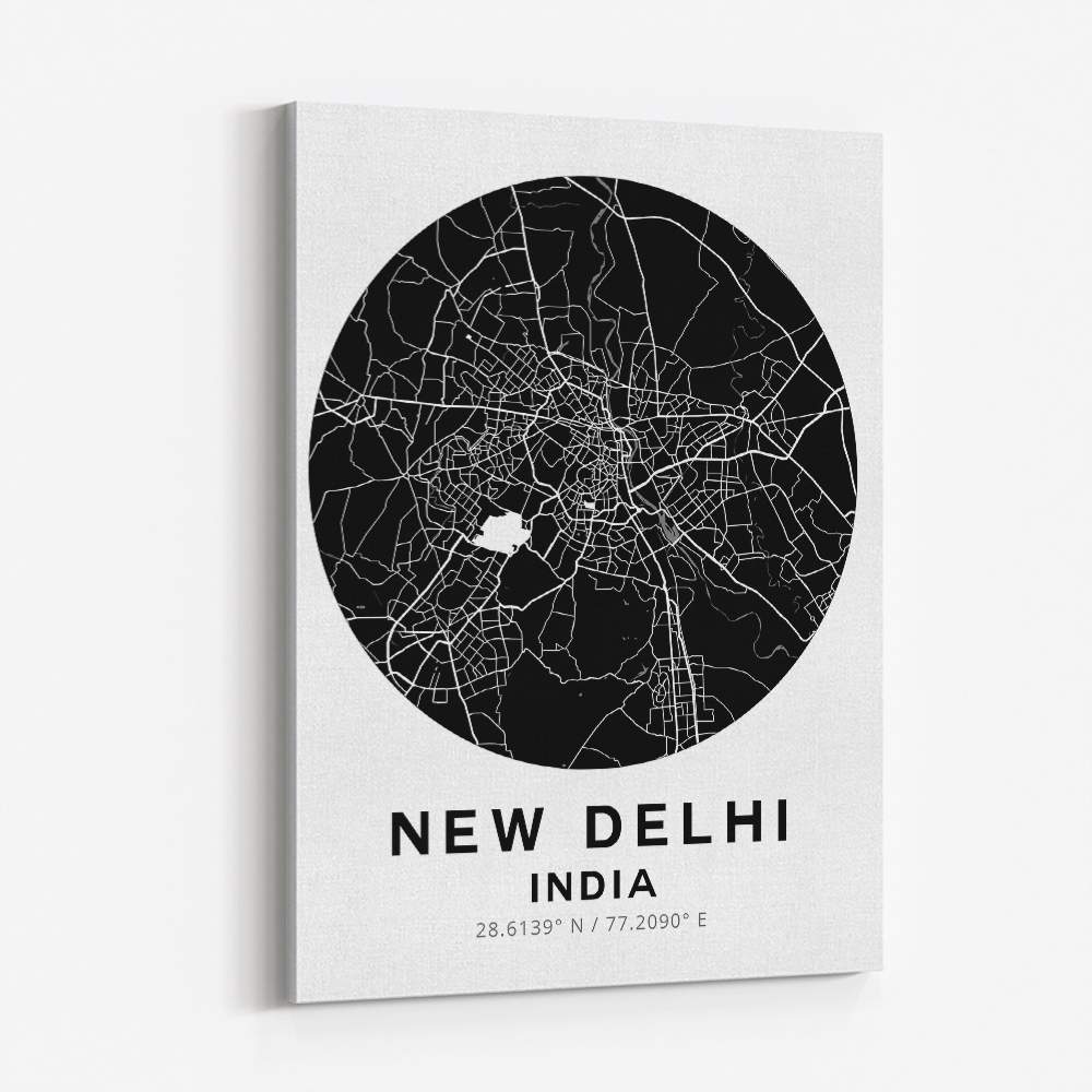 New Delhi Map Round New Delhi Map Round