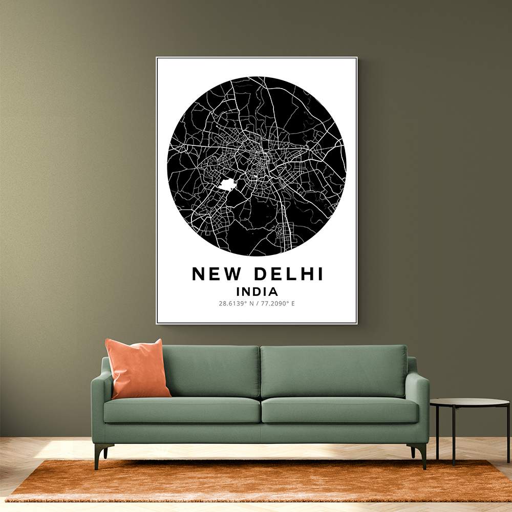 New Delhi Map Round New Delhi Map Round