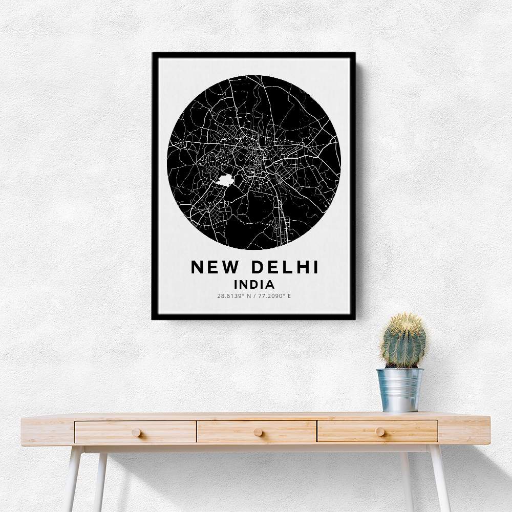 New Delhi Map Round New Delhi Map Round