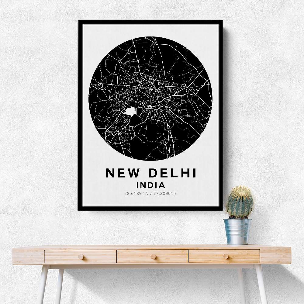 New Delhi Map Round New Delhi Map Round