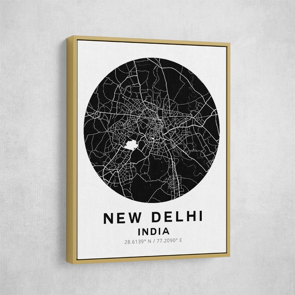 New Delhi Map Round New Delhi Map Round