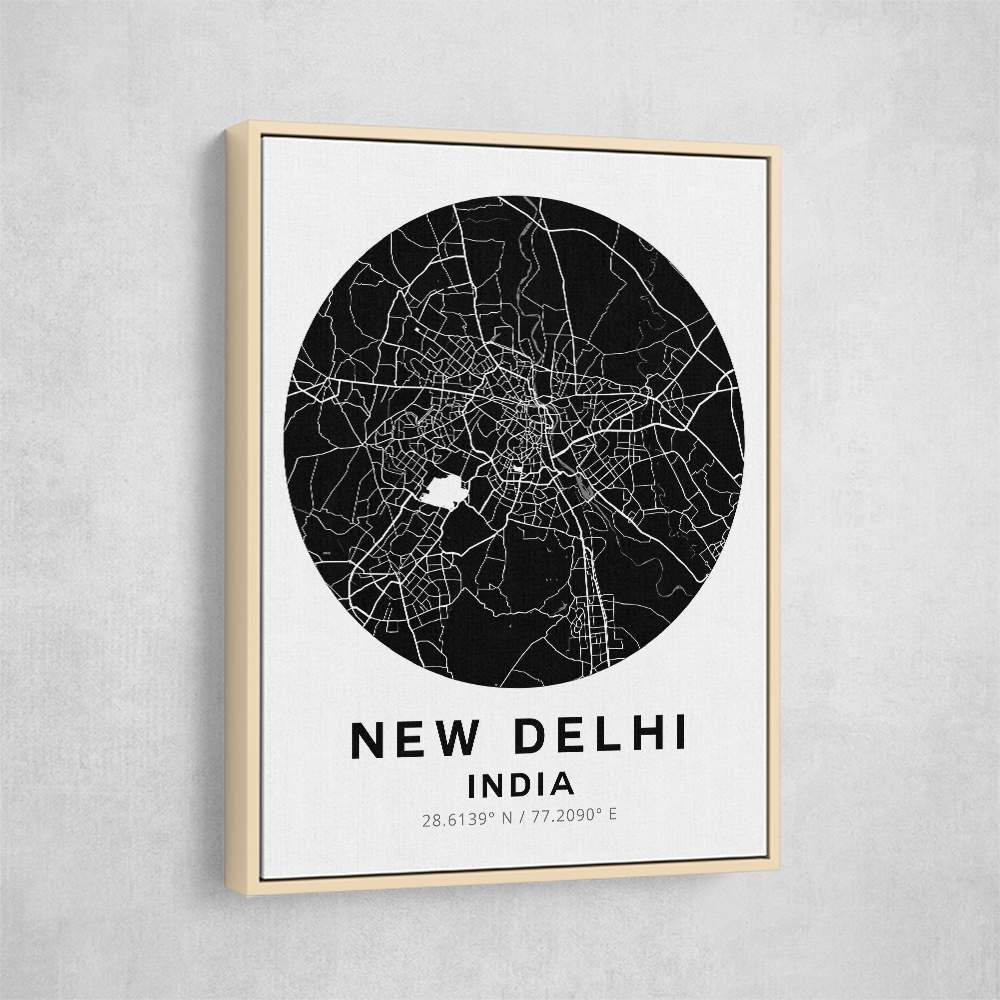 New Delhi Map Round New Delhi Map Round