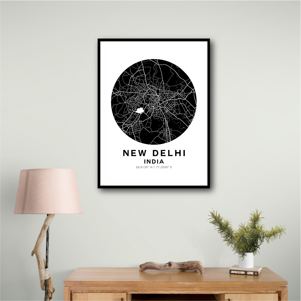 New Delhi Map Round New Delhi Map Round