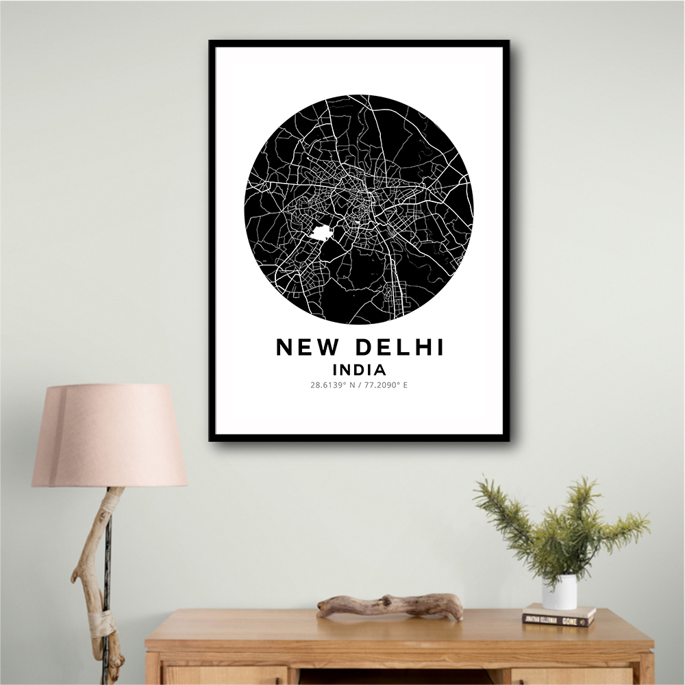 New Delhi Map Round New Delhi Map Round