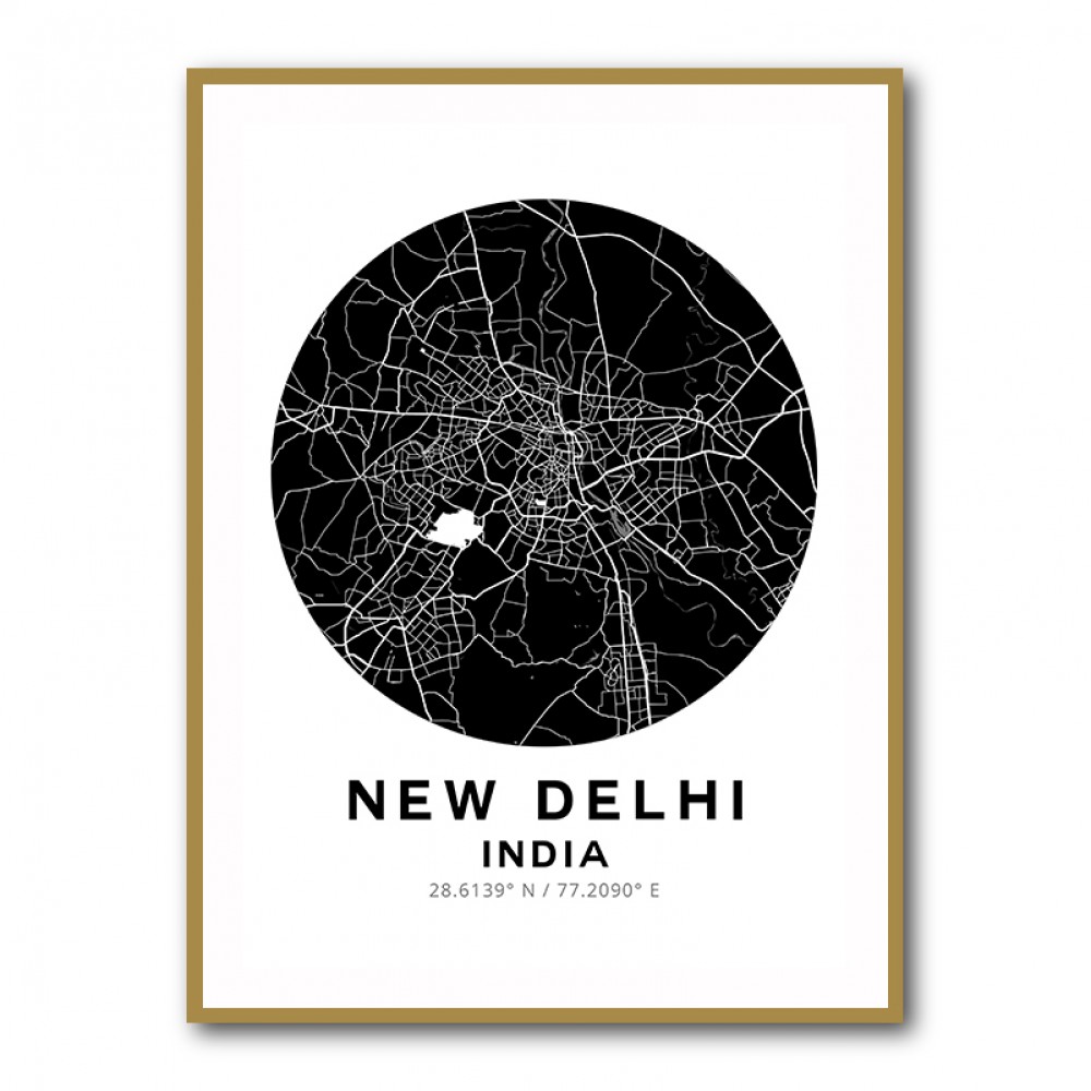 New Delhi Map Round New Delhi Map Round