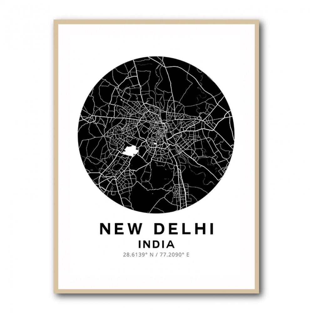 New Delhi Map Round New Delhi Map Round