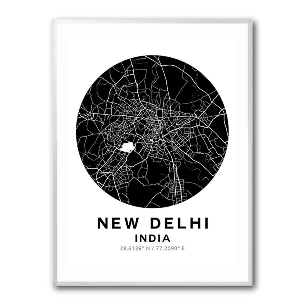 New Delhi Map Round New Delhi Map Round