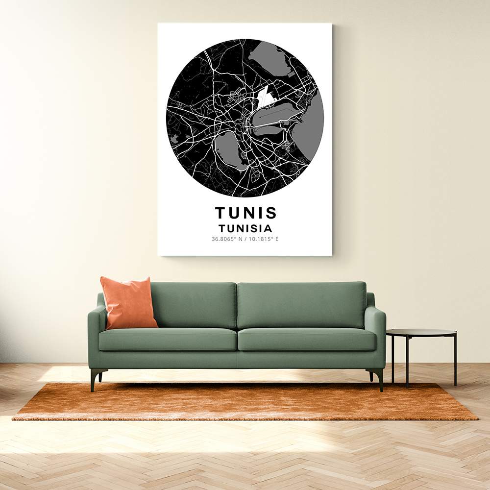 Tunis Map Round Tunis Map Round