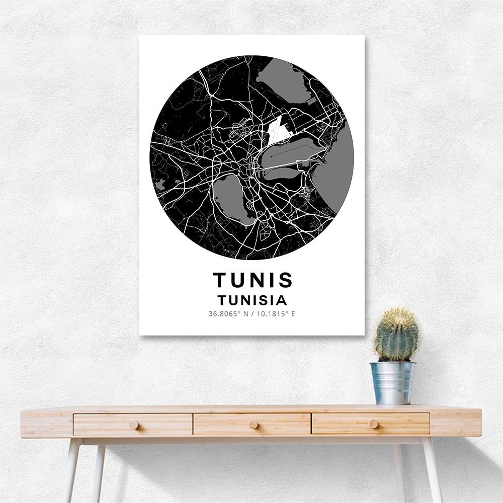 Tunis Map Round Tunis Map Round