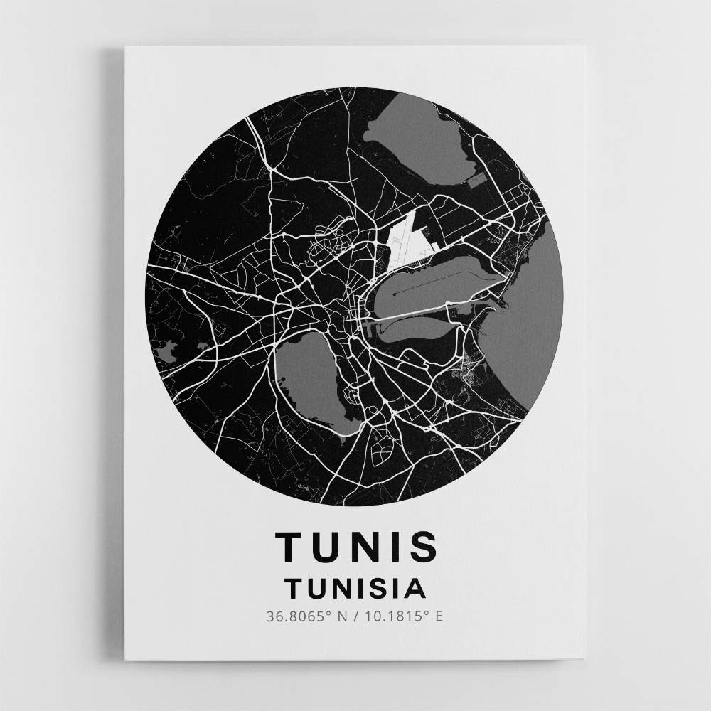 Tunis Map Round Tunis Map Round