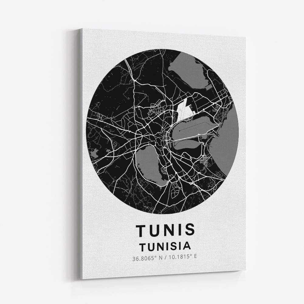 Tunis Map Round Tunis Map Round