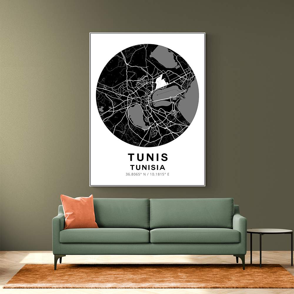 Tunis Map Round Tunis Map Round
