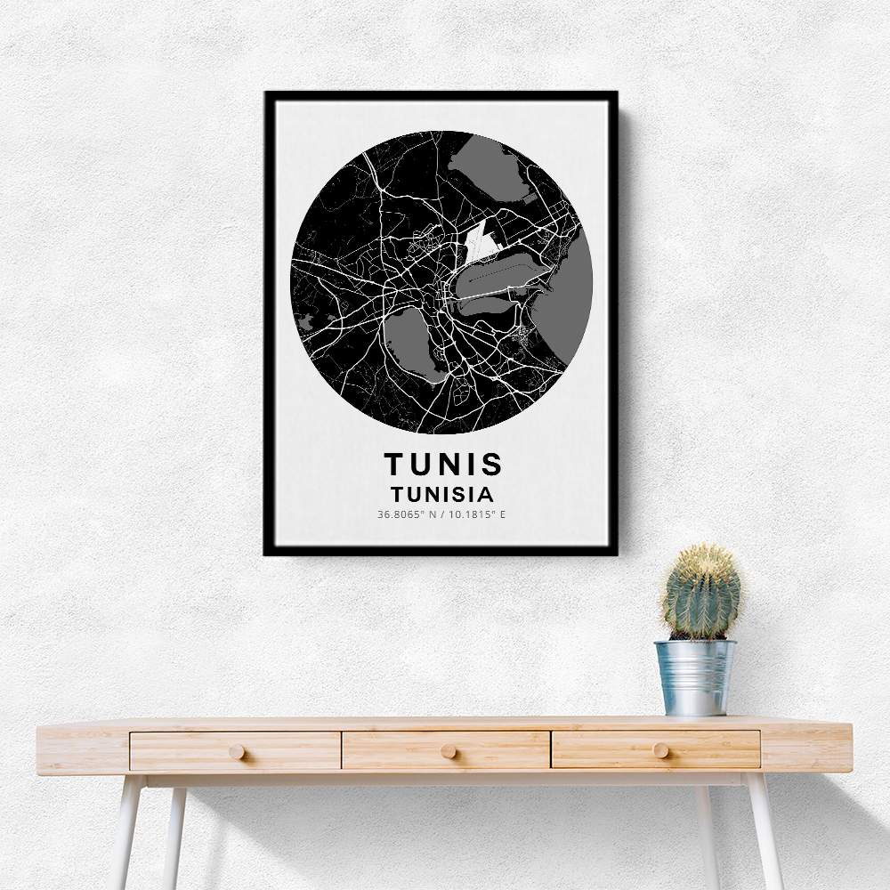 Tunis Map Round Tunis Map Round