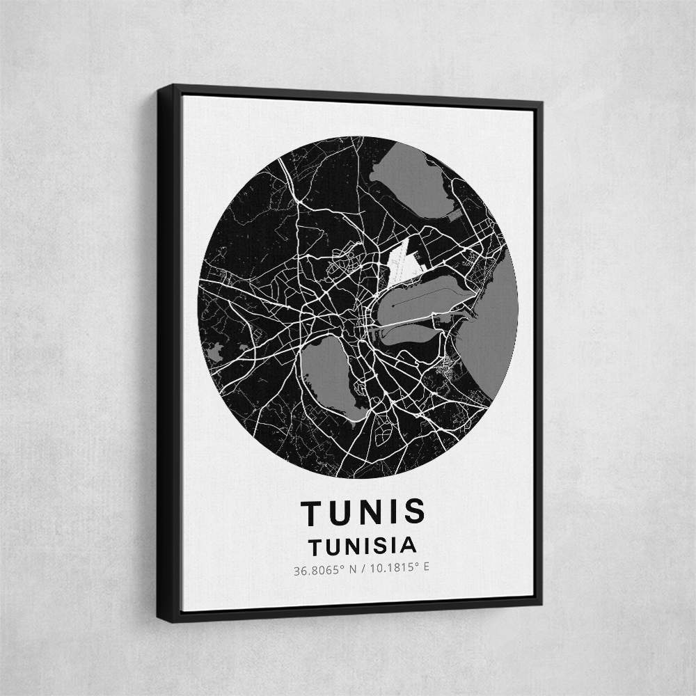 Tunis Map Round Tunis Map Round