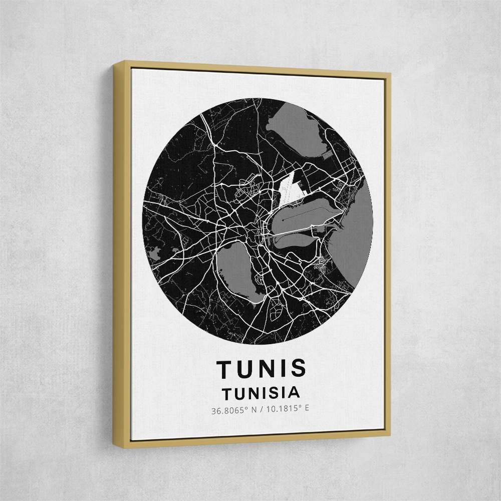 Tunis Map Round Tunis Map Round