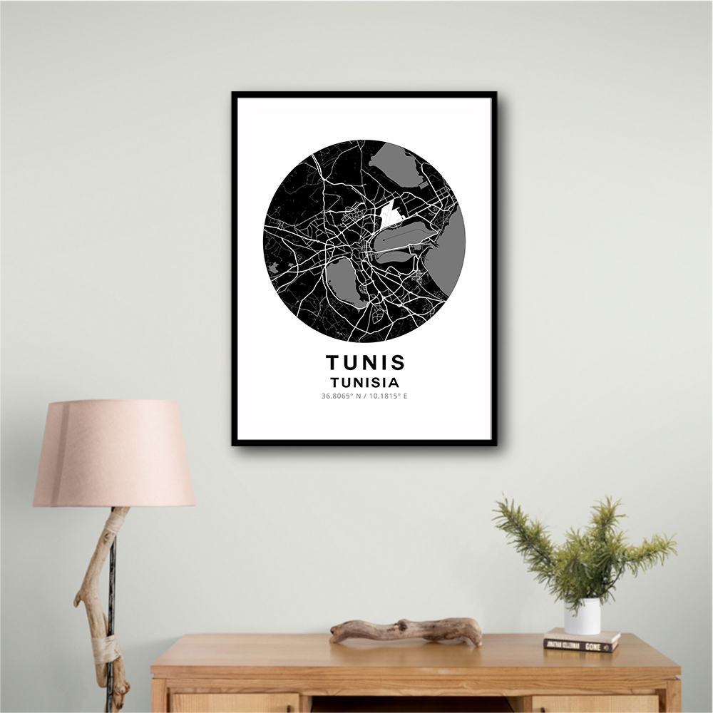 Tunis Map Round Tunis Map Round