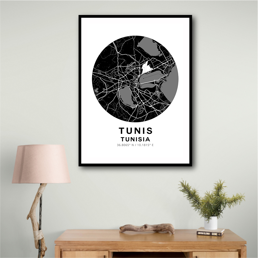 Tunis Map Round Tunis Map Round
